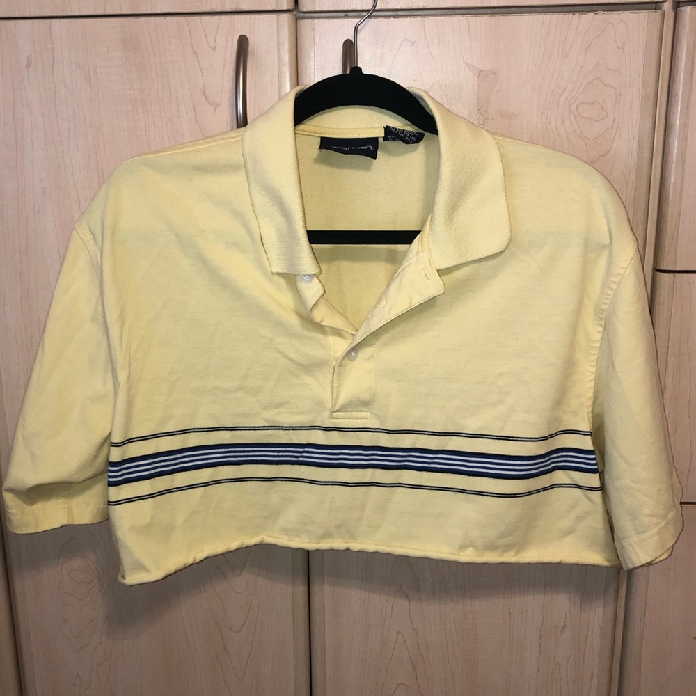 Vintage Cropped Henley Tee